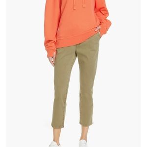 FRAME Womens Pants Green Side Stripe Le Beau Duo Tape Chino Size 27